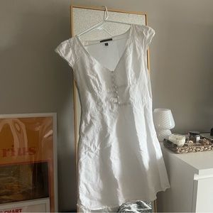 Banana republic white linen dress